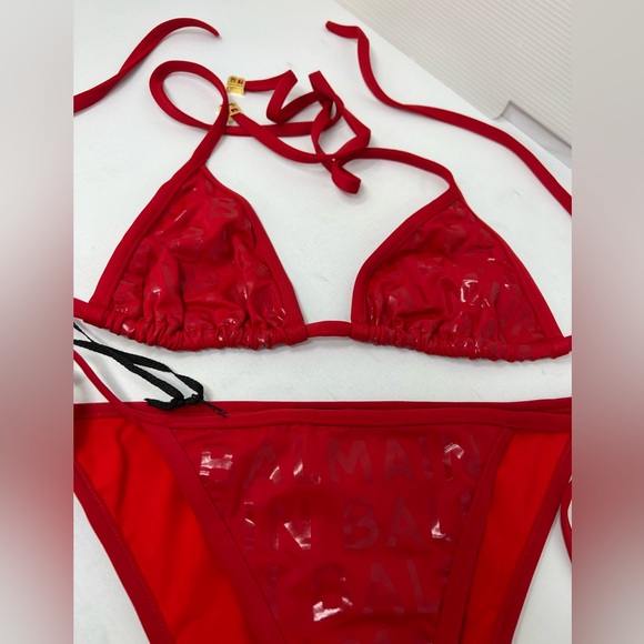 BALMAIN**Red Logo Monochromatic Bikini Set**US 4 $580 - Picture 7 of 13